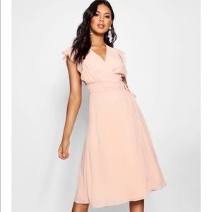 Blush wrap dress
